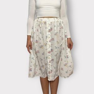 Vintage 1990s I.C ISAACS Floral “Bouquet” skirt